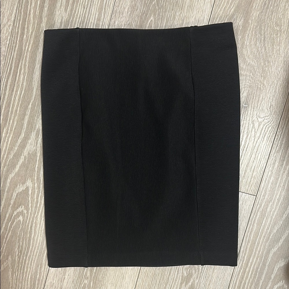 Elastic Band Black Skirt pencil